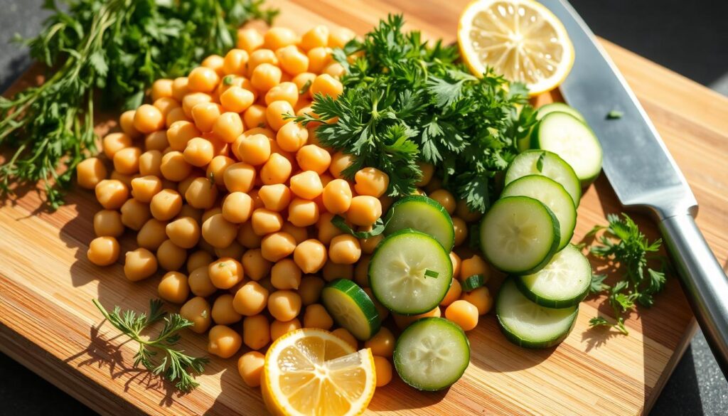 Chickpea Cucumber Salad Preparation Chickpea Cucumber Salad Preparation