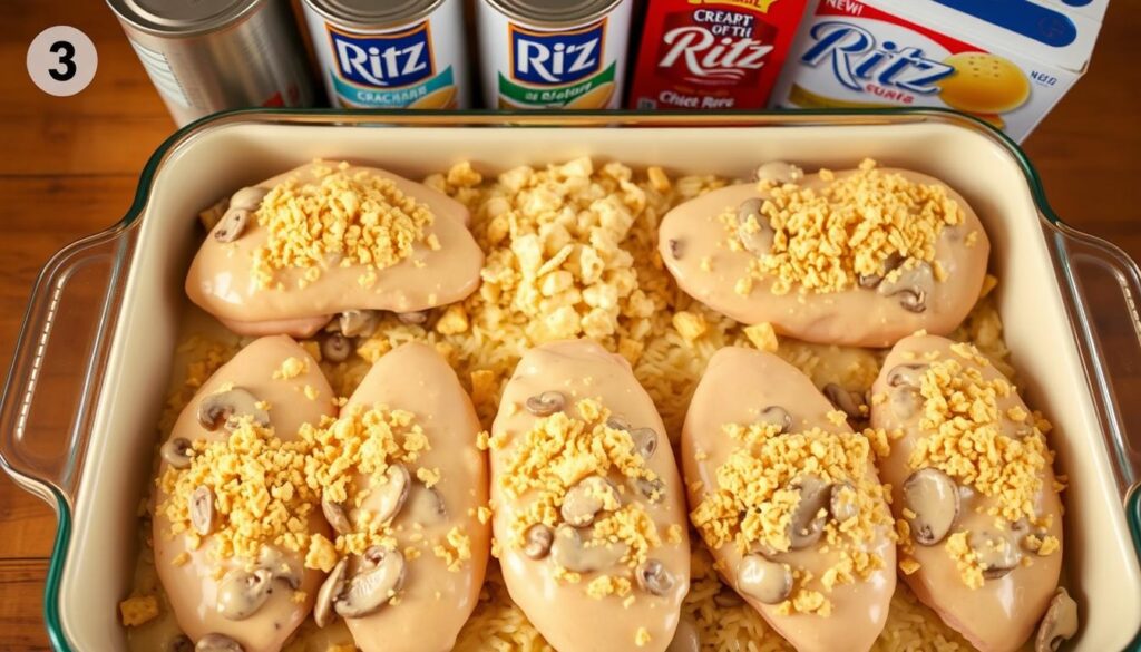 Ritz Cracker Chicken Casserole Assembly Ritz Cracker Chicken Casserole Assembly