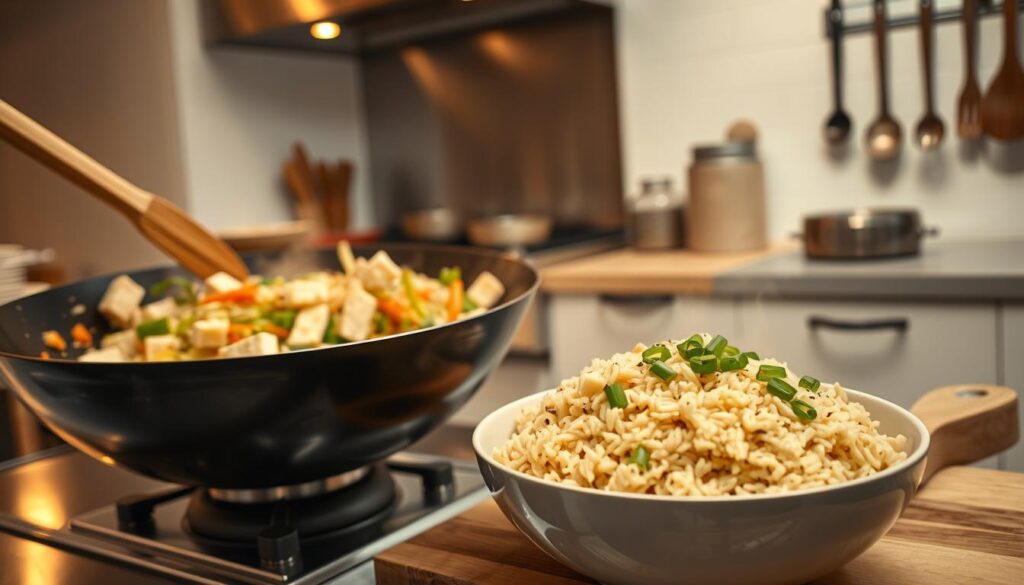 Tofu Fried Rice Cooking Process Tofu Fried Rice Cooking Process